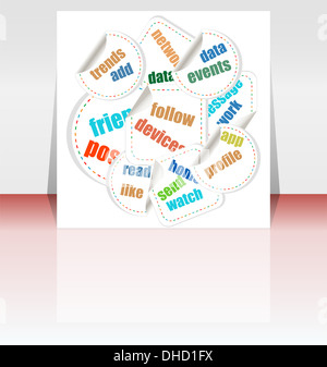 Business-Wortwolke auf Flyer oder Abdeckung, 3d Stockfoto