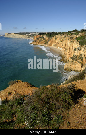 Ponta da Piedade in der Nähe von Lagos Stockfoto