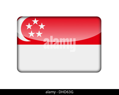 Die Flagge von Singapur Stockfoto