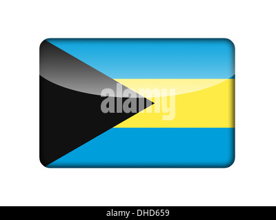 Die Flagge der Bahamas Stockfoto