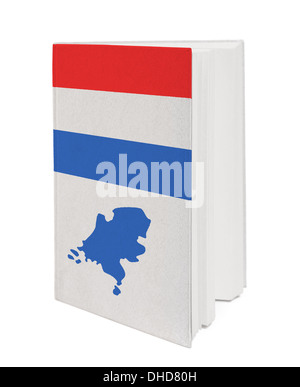 Konzept. Buchen Sie mit der Nationalflagge Stockfoto