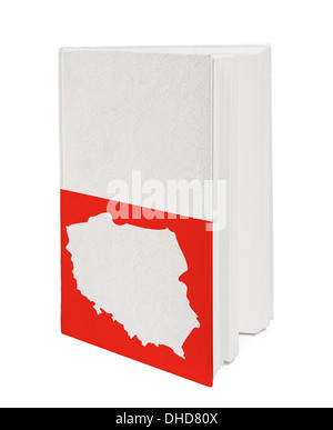 Konzept. Buchen Sie mit der Nationalflagge Stockfoto