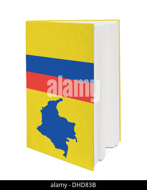 Konzept. Buchen Sie mit der Nationalflagge Stockfoto