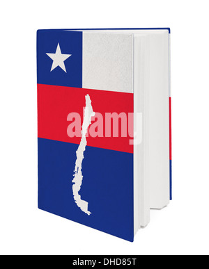 Konzept. Buchen Sie mit der Nationalflagge Stockfoto