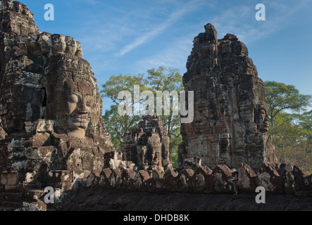 Gesichter der Bayon-Tempel, Angkor, Kambodscha Stockfoto