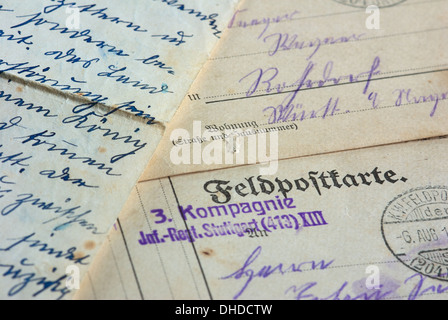 Alte handschriftliche Briefe Stockfoto