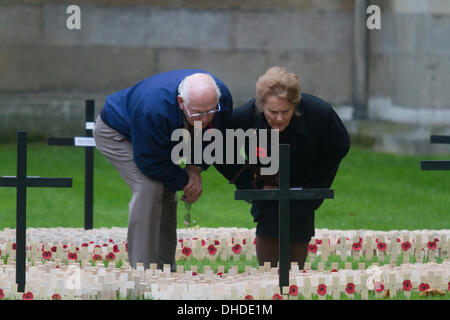 Westminster London, UK. 7. November 2013. Prinz Harry mit seiner königlichen Hoheit Prinz Phillip The Duke of Edinburgh angekommen in der Westminster Abbey, British Legion Bereich des Gedenkens vor Tag des Waffenstillstands Kredit zu öffnen: Amer Ghazzal/Alamy Live-Nachrichten Stockfoto