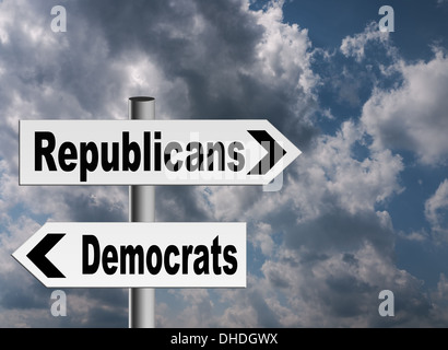 US-Politik Konzept - Gewitterhimmel Stockfoto