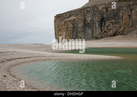 Kanada, Arktis-Archipel, Hudson Strait, Nunavut, Akpatok Insel. Stockfoto