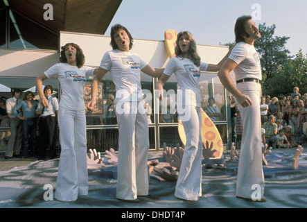 DIE BROTHERHOOD OF MAN UK pop Gruppe über 1976 Stockfoto