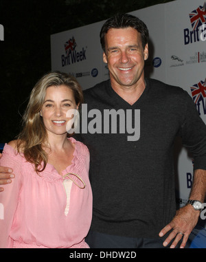 David James Elliott Frau statt Nanci Chambers BritWeek Los Angeles Red Carpet Launch Party in einem Privathaus - Ankünfte Los Stockfoto