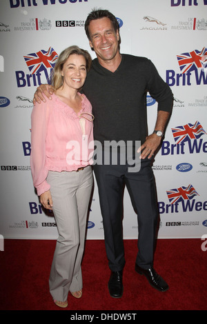 David James Elliott Frau statt Nanci Chambers BritWeek Los Angeles Red Carpet Launch Party in einem Privathaus - Ankünfte Los Stockfoto