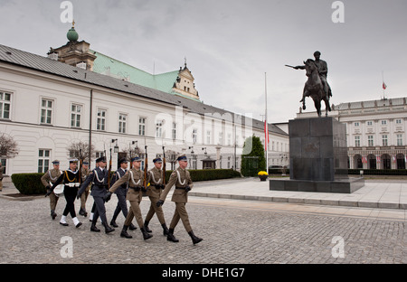 Soldaten vor Präsidentenpalast Stockfoto