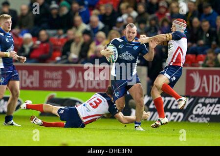 Salford, UK. 7. November 2013. Danny Howard (USA Wentworthville Elstern) während der Rugby League World Cup Gruppe C/D Spiel zwischen Schottland und den USA aus dem AJ-Bell-Stadion. Bildnachweis: Aktion Plus Sport/Alamy Live-Nachrichten Stockfoto