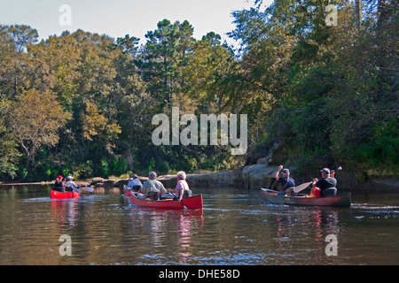 Wolf River Kanus auf dem malerischen Fluss in der Nähe der Golfküste von Mississippi. Stockfoto