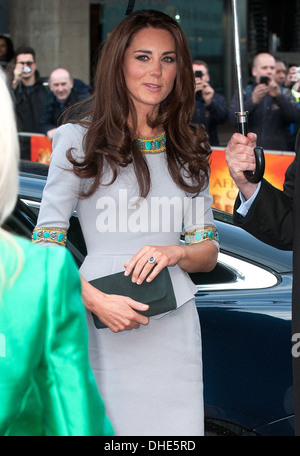 Catherine, Herzogin von Cambridge Ankunft bei der Premiere von afrikanischen Katzen beim BFI in London, England - 25.04.12 Stockfoto