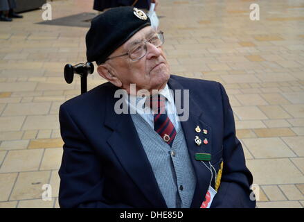 Bristol, UK, 7. November 2013. Die Royal British Legion und Freiwilligen im Cabot Circus Shopping Centre am Bristol Poppy Day aktiv. Stellvertretende Poppy Appell Veranstalter Michael Muddle. Bildnachweis: Sophie Merlo/Alamy Live News Stockfoto