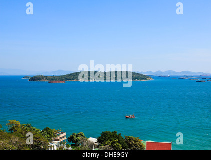 Draufsicht der Sichang Insel, Chonburi, Thailand. Stockfoto