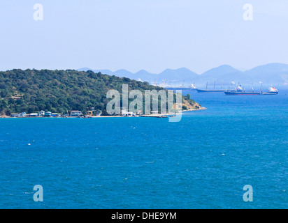 Draufsicht der Sichang Insel, Chonburi, Thailand. Stockfoto