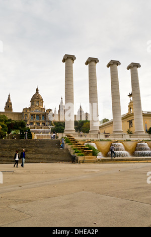 Monjuïc Nationalpalast. Stockfoto