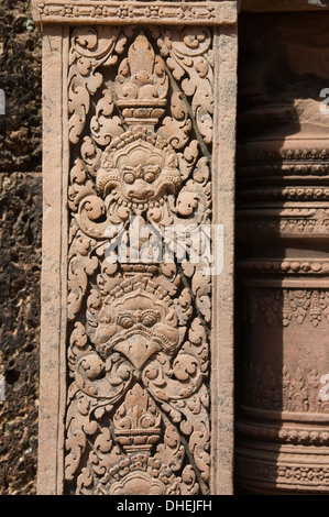Banteay Srei Hindu Tempel, nr Angkor, Siem Reap, Kambodscha Stockfoto