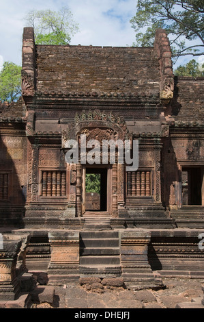Banteay Srei Hindu Tempel, nr Angkor, Siem Reap, Kambodscha Stockfoto