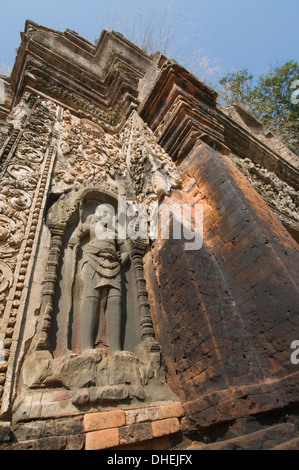 Preah Ko Tempel, AD879, Roluos Group, nr Angkor-Siem Reap, Kambodscha Stockfoto