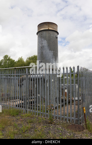 Elektrizitätswerk Generation für die Umwandlung von Abfall Methan-Gas auf die redundante Deponie am roten Moos, Horwich Lancashire. Stockfoto