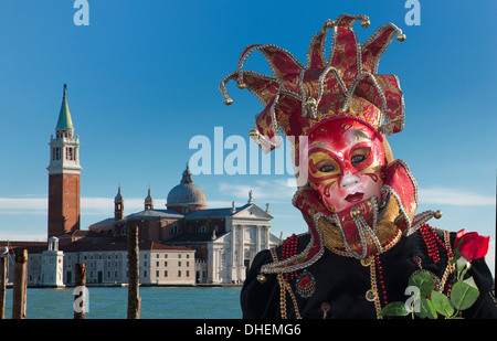 Maske in Venedig Karneval, Venedig, UNESCO World Heritage Site, Veneto, Italien, Europa Stockfoto