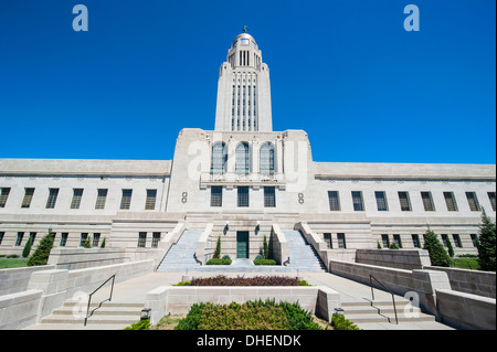 Nebraska State Capitol, Lincoln, Nebraska, Vereinigte Staaten von Amerika, Nordamerika Stockfoto