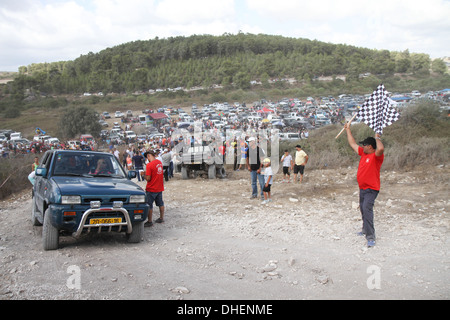 Cross Country Rally. Ein 4 x 4-Event fotografiert in Israel Stockfoto