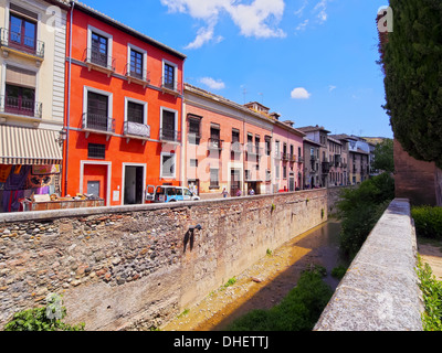 Viertel Albayzin in Granada - berühmte Stadt in Andalusien, Spanien Stockfoto