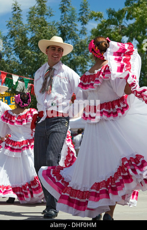 Mexikanische Tänzer, 16 de Septiembre mexikanischen Independence Day Celebration (ähnlich wie Cinco De Mayo), Old Mesilla, New Mexico USA Stockfoto