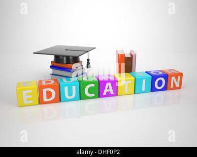 Bildung - Serie Worte aus Letterdices Stockfoto