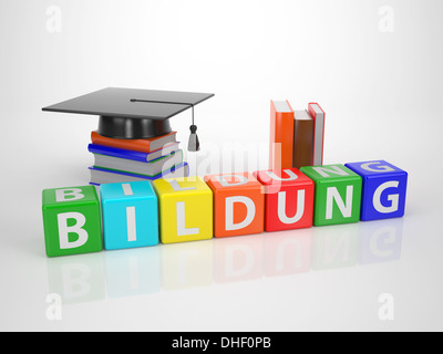Bildung - Serie Worte aus Letterdices Stockfoto