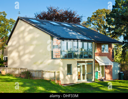 Asphalt-Mauerwerk-Häusern Öko-Haus im Bereich kreativer Energie Häuser am Nottingham University England UK GB EU Europa Stockfoto