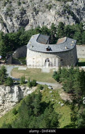 Luftaufnahme von Fort oder Redoute Marie-Thérèse (1817-33) Esseillon Aussois Maurienne Valley Savoie France Stockfoto