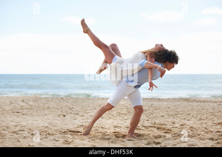 Paar am Strand Tango Stockfoto