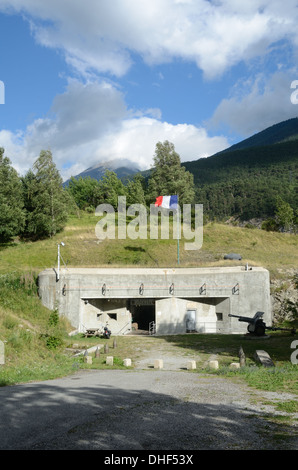 Eintritt in Saint Gobain Fort Modane an der Maginot-Linie Maurienne Savoie französische Alpen Frankreich Stockfoto