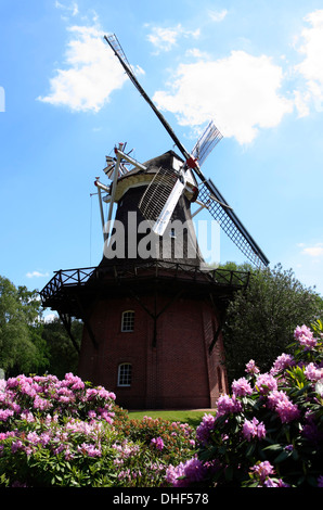 Bad Zwischenahn, Windmühle am Kurpark, Ammerland, Niedersachsen, Deutschland Stockfoto