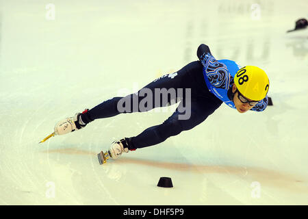 Turin, Italien. 8. November 2013. Ein Victor Russland Tag zwei der ISU Short Track Speed Skating World Cup in der Palatazzoli. Bildnachweis: Aktion Plus Sport/Alamy Live-Nachrichten Stockfoto