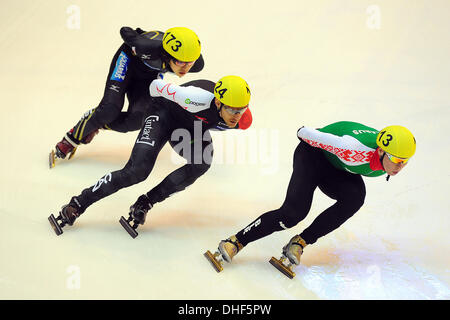 Turin, Italien. 8. November 2013. Tag zwei der ISU Short Track Speed Skating World Cup an der Palatazzoli. Bildnachweis: Aktion Plus Sport/Alamy Live-Nachrichten Stockfoto