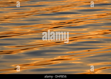 Wasser, Muster, Holkham Beach, Norfolk, Großbritannien Stockfoto