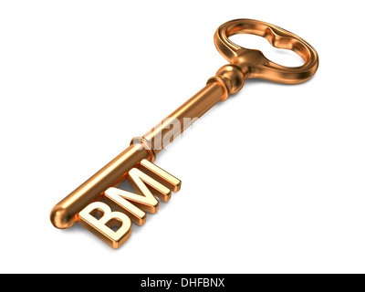 BMI - goldenen Schlüssel. Gesundheitskonzept. Stockfoto