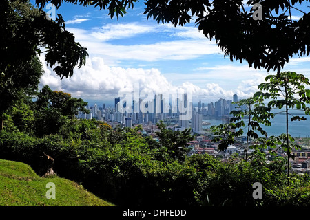 Panama Stadtbild von Ancon Hill Panama City Republik von Panama aus gesehen Stockfoto