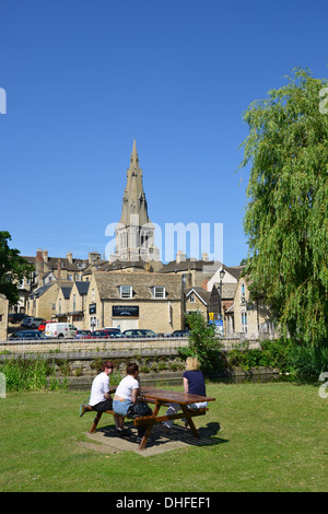 St. Marien-Kirche und St. Marien Hill aus Stadt Wiesen, Stamford, Lincolnshire, England, Vereinigtes Königreich Stockfoto