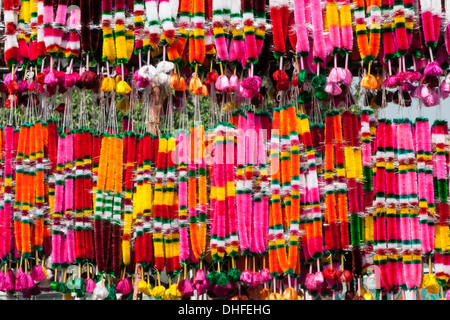 Indien, Rajasthan, Jaipur, Diwali dekorative Girlanden Stockfoto