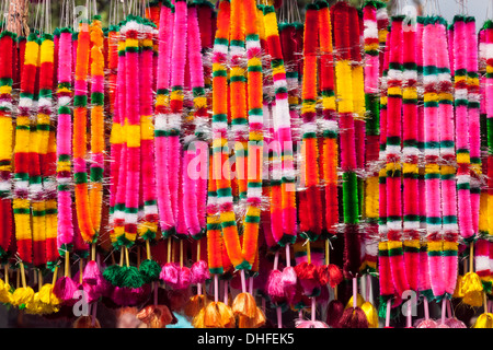Indien, Rajasthan, Jaipur, Diwali dekorative Girlanden Stockfoto