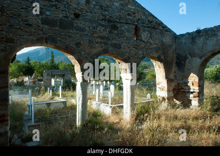 Asien, Ägypten, Provinz Mugla, Resadiye-Halbinsel (Datca-Halbinsel), Dorffriedhof Südlich von Yaziköy, Stockfoto