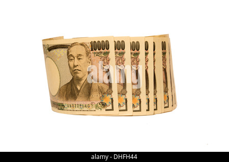 Japanische Yen-Banknoten Stockfoto